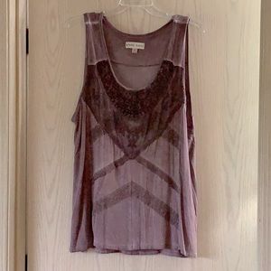 Women’s Tank Top with Lace and Embroidery